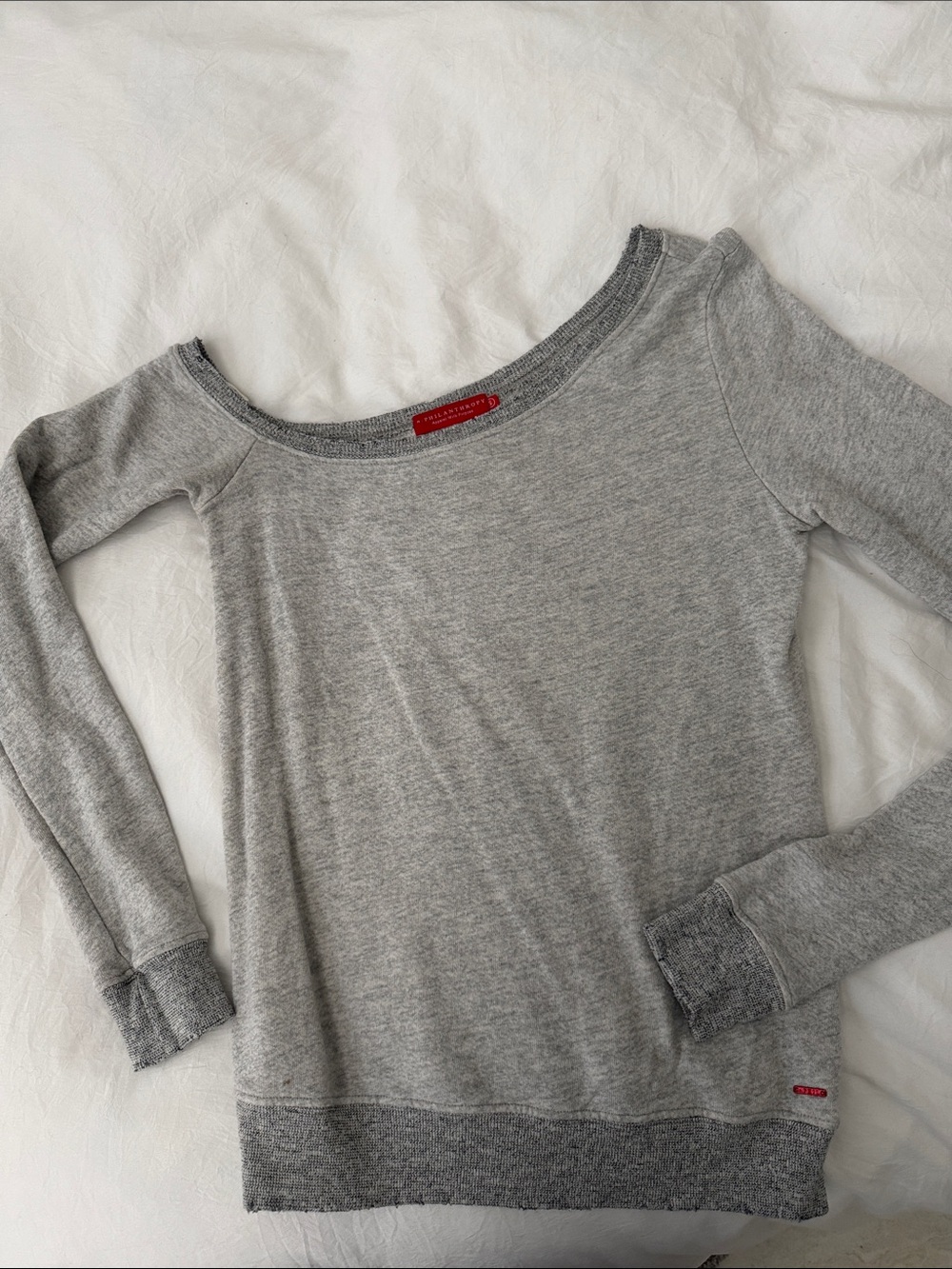 Off-the-Shoulder Women’s Sweater - Gray small Philanthropy from Anthropologie